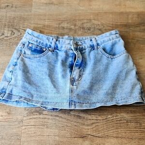 Denim Mini Skort